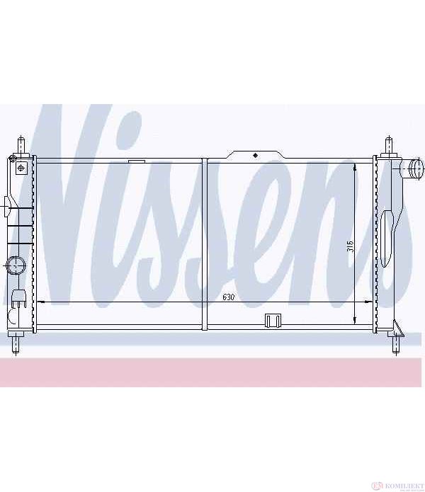 РАДИАТОР ВОДЕН OPEL KADETT E COMBI (1984-) 2.0 i CAT - NISSENS