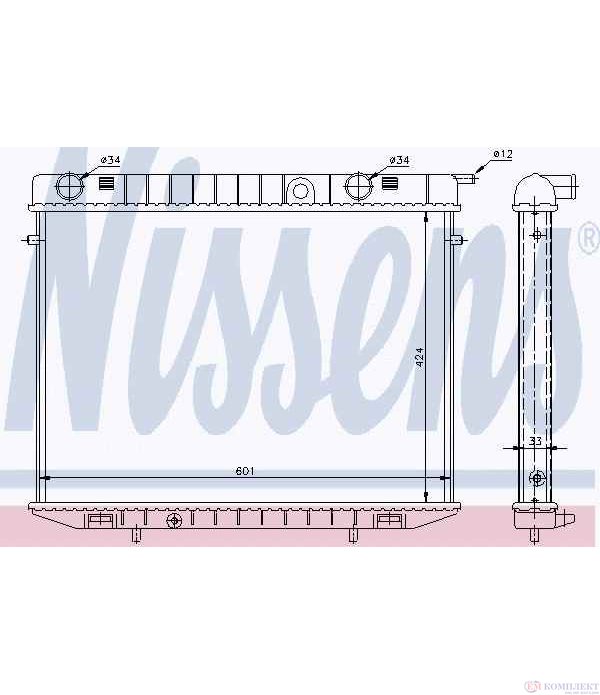 РАДИАТОР ВОДЕН OPEL FRONTERA A SPORT (1992-) 2.0 i - NISSENS