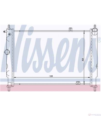 РАДИАТОР ВОДЕН OPEL ASTRA F COMBI (1991-) 2.0 i 16V - NISSENS