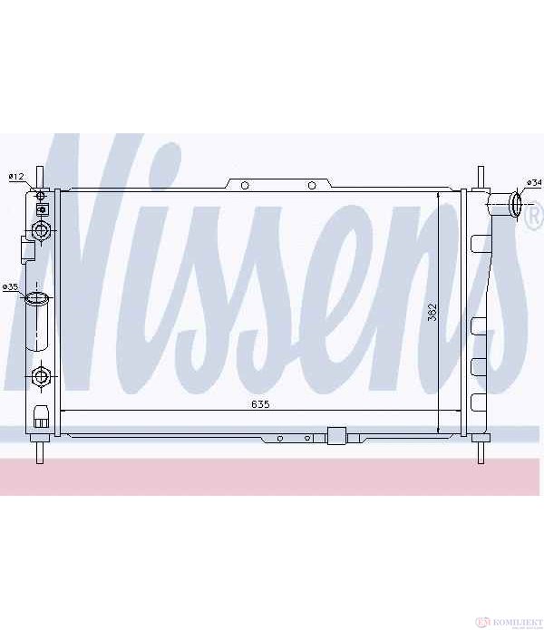 РАДИАТОР ВОДЕН DAEWOO ESPERO (1991-) 1.8 - NISSENS