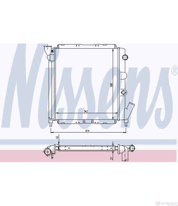 РАДИАТОР ВОДЕН RENAULT RAPID (1985-) 1.1 - NISSENS