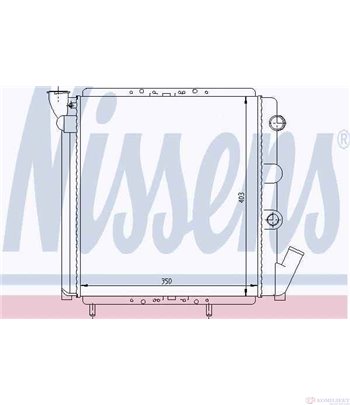РАДИАТОР ВОДЕН RENAULT R 9 (1981-) 1.4 Automatik - NISSENS