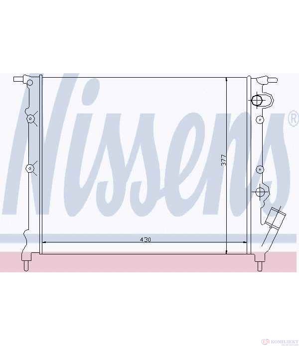 РАДИАТОР ВОДЕН RENAULT RAPID (1985-) 1.4 - NISSENS