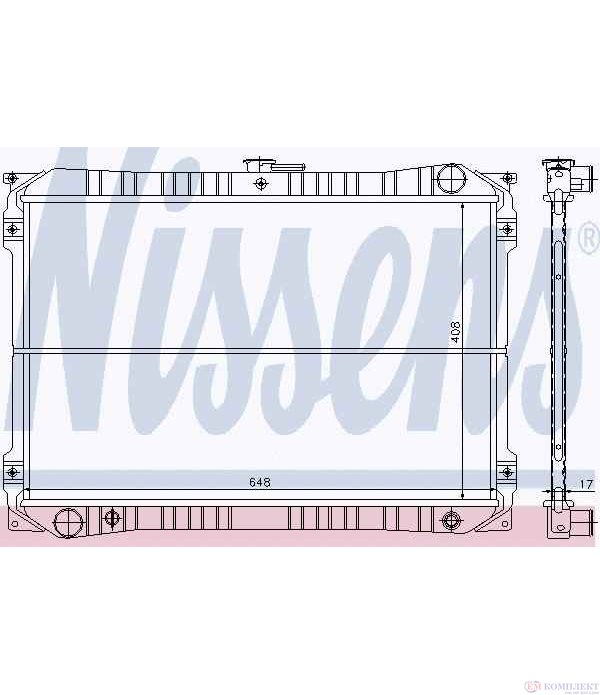РАДИАТОР ВОДЕН NISSAN BLUEBIRD (1985-) 1.8 Turbo - NISSENS