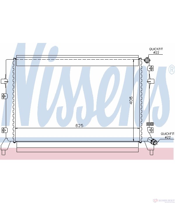 РАДИАТОР ВОДЕН VOLKSWAGEN GOLF VI (2008-) 1.4 TSI - NISSENS