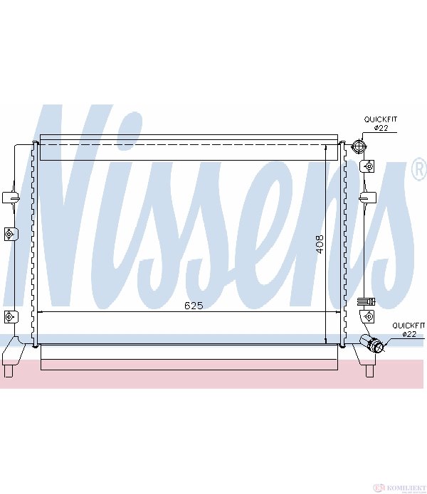 РАДИАТОР ВОДЕН VOLKSWAGEN PASSAT VARIANT (2005-) 1.4 TSI - NISSENS