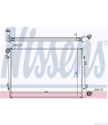 РАДИАТОР ВОДЕН SKODA SUPERB COMBI (2009-) 2.0 TDI 4x4 - NISSENS