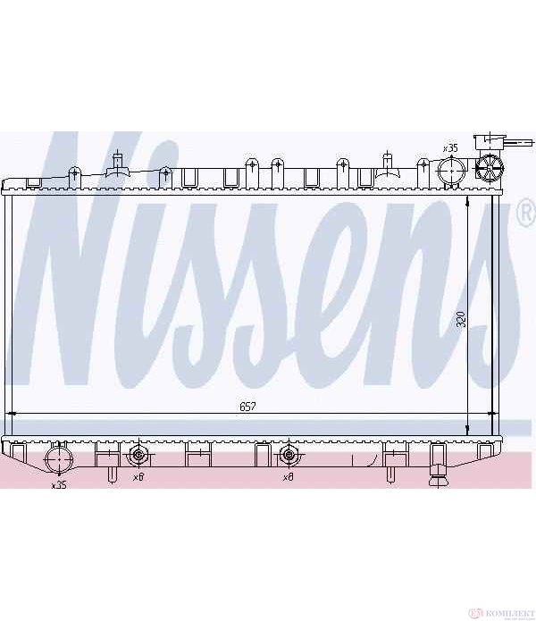 РАДИАТОР ВОДЕН NISSAN SUNNY (1990-) 1.7 D - NISSENS