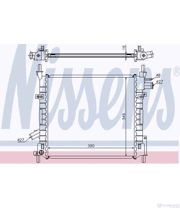 РАДИАТОР ВОДЕН FORD STREET KA (2003-) 1.6 - NISSENS