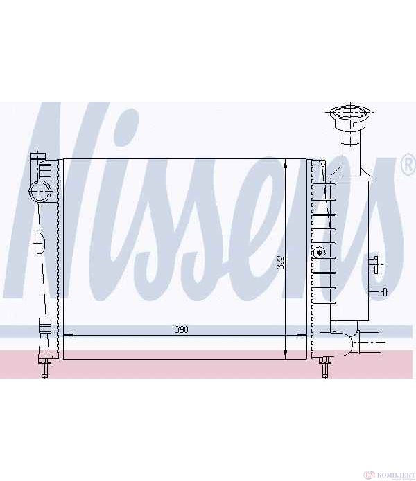 РАДИАТОР ВОДЕН CITROEN AX (1986-) 1.0 - NISSENS