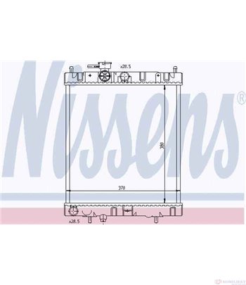 РАДИАТОР ВОДЕН NISSAN MICRA II (1992-) 1.0 i 16V - NISSENS