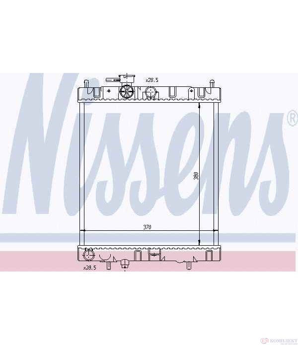 РАДИАТОР ВОДЕН NISSAN MICRA II (1992-) 1.4 i 16V - NISSENS