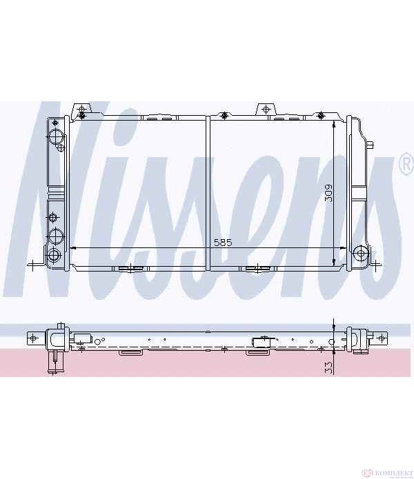 РАДИАТОР ВОДЕН AUDI 80 (1978-) 1.6 D - NISSENS