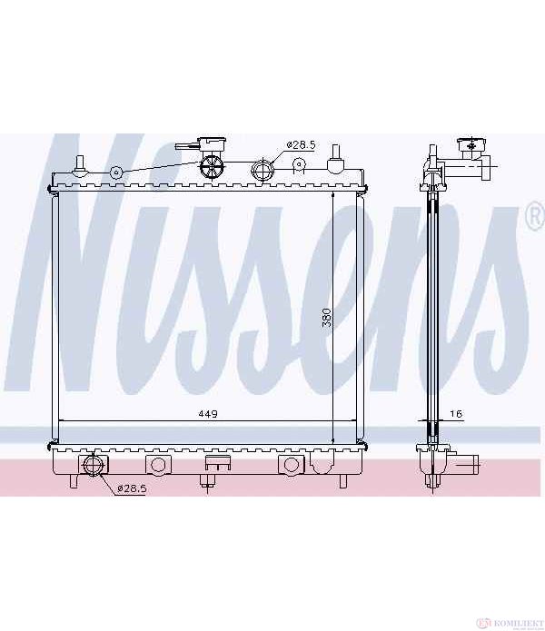 РАДИАТОР ВОДЕН NISSAN MICRA C+C (2005-) 1.4 16V - NISSENS
