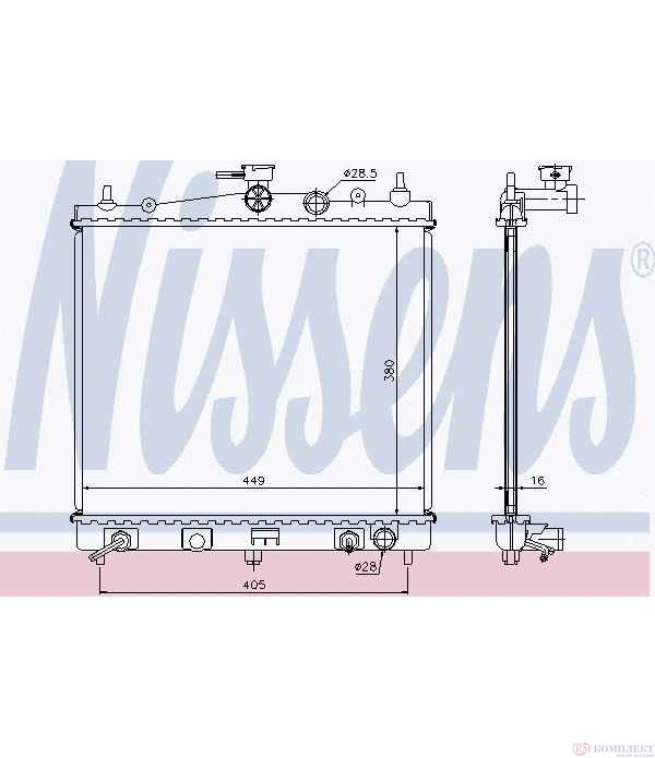 РАДИАТОР ВОДЕН NISSAN MICRA III (2003-) 1.4 16V - NISSENS