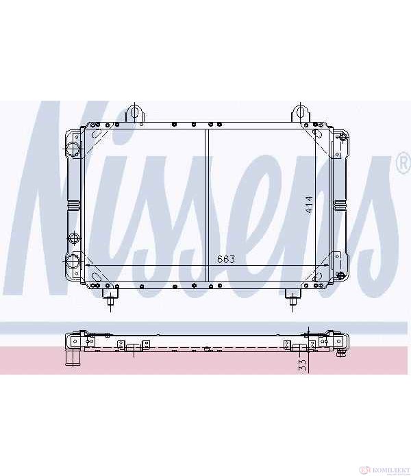 РАДИАТОР ВОДЕН PEUGEOT J5 (1990-) 2.5 TD - NISSENS