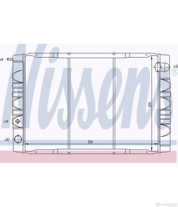 РАДИАТОР ВОДЕН VOLVO 240 (1974-) 2.4 Diesel - NISSENS