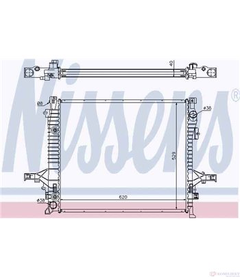 РАДИАТОР ВОДЕН VOLVO XC 90 (2002-) D5 - NISSENS
