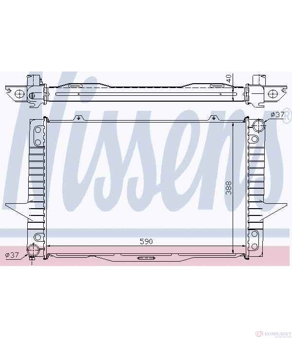 РАДИАТОР ВОДЕН VOLVO S70 (1996-) 2.5 TDI - NISSENS