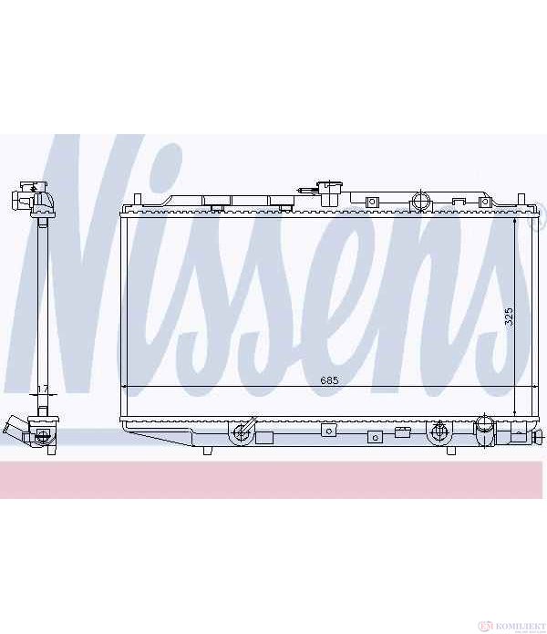 РАДИАТОР ВОДЕН HONDA CIVIC IV HATCHBACK (1987-) 1.6 i 16V - NISSENS