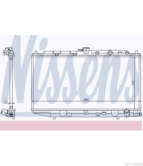 РАДИАТОР ВОДЕН HONDA CRX II (1987-) 1.6 i 16V - NISSENS