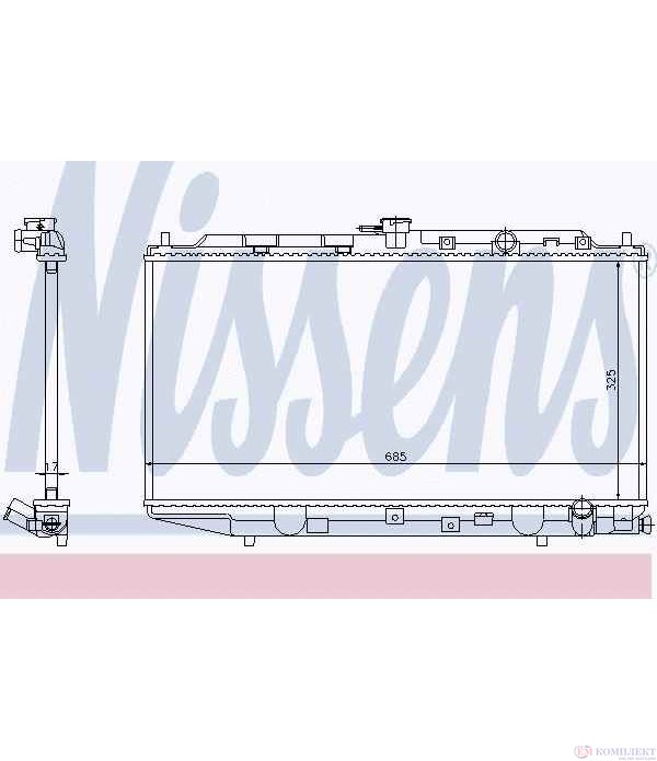 РАДИАТОР ВОДЕН HONDA CRX II (1987-) 1.6 i 16V - NISSENS