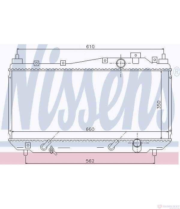 РАДИАТОР ВОДЕН HONDA CIVIC VII SEDAN (2001-) 1.6 - NISSENS