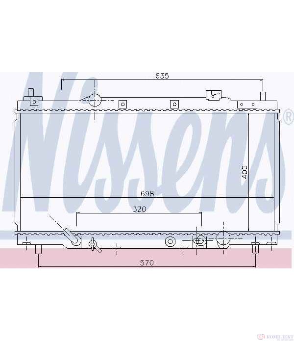 РАДИАТОР ВОДЕН HONDA STREAM (2001-) 1.7 16V - NISSENS
