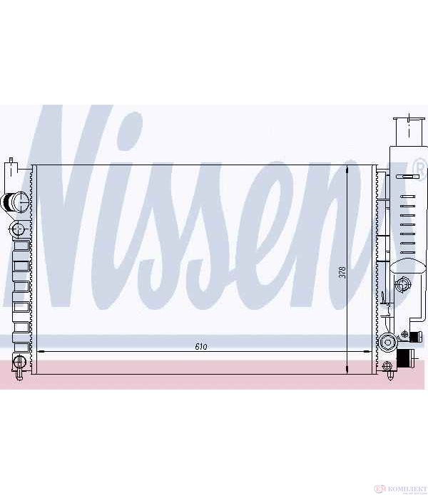 РАДИАТОР ВОДЕН PEUGEOT 405 I BREAK (1987-) 1.9 - NISSENS