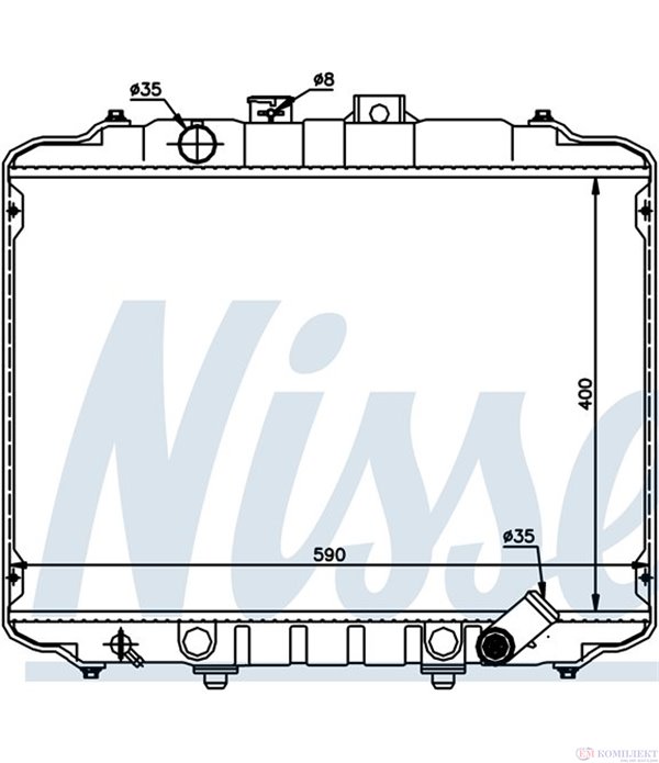 РАДИАТОР ВОДЕН HYUNDAI H100 (1993-) 2.5 TD - NISSENS