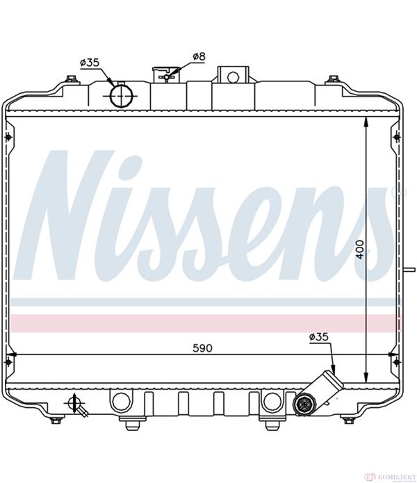 РАДИАТОР ВОДЕН HYUNDAI H100 (1993-) 2.5 TD - NISSENS
