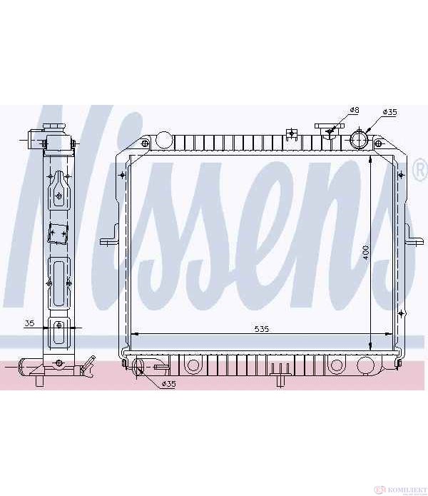 РАДИАТОР ВОДЕН KIA K2500 (2003-) 2.5 D - NISSENS