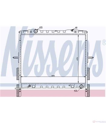 РАДИАТОР ВОДЕН KIA SORENTO (2002-) 2.5 CRDi - NISSENS