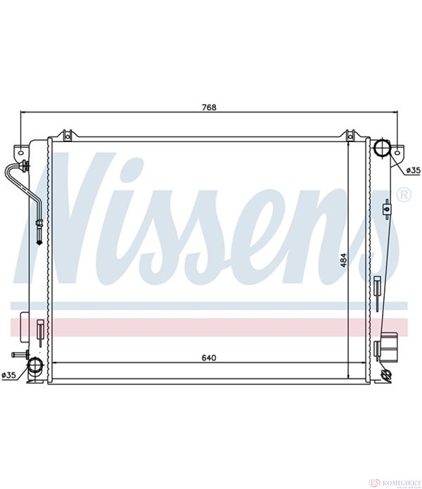 РАДИАТОР ВОДЕН HYUNDAI SONATA V (2005-) 2.0 CRDi - NISSENS