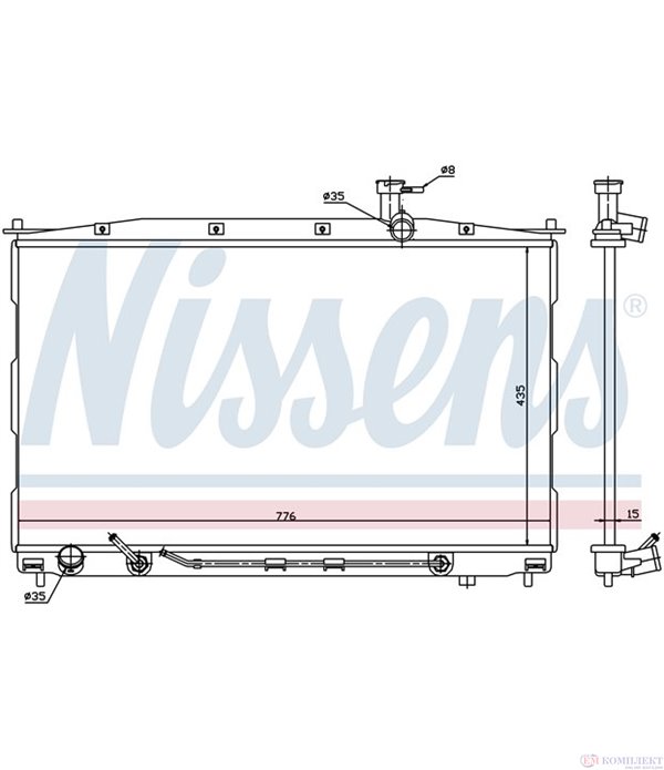 РАДИАТОР ВОДЕН HYUNDAI SANTA FE (2006-) 2.2 CRDi - NISSENS