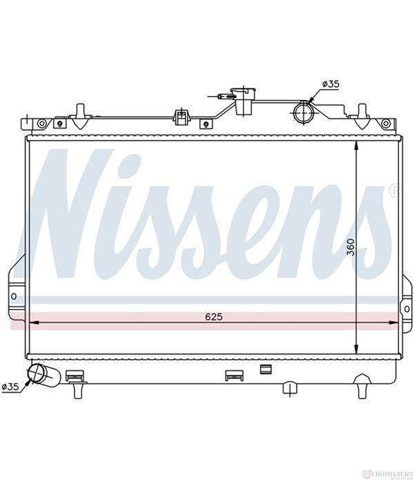 РАДИАТОР ВОДЕН HYUNDAI MATRIX (2001-) 1.5 CRDi VGT - NISSENS