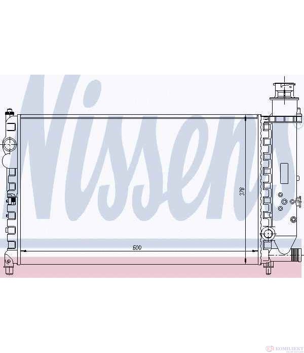 РАДИАТОР ВОДЕН CITROEN BX (1982-) 1.9 GTi - NISSENS