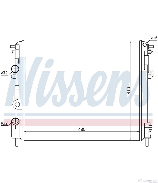 РАДИАТОР ВОДЕН RENAULT KANGOO EXPRESS (1997-) 1.2 - NISSENS