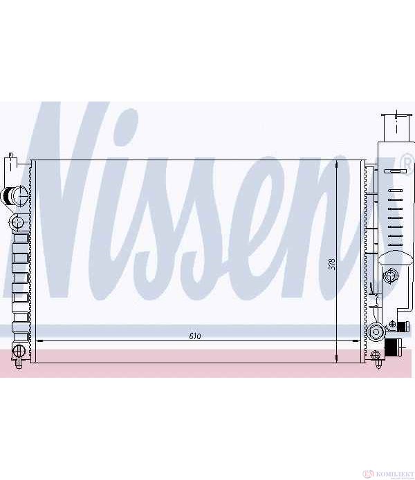 РАДИАТОР ВОДЕН PEUGEOT 405 I (1987-) 1.9 D - NISSENS