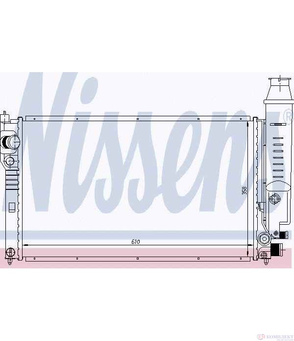 РАДИАТОР ВОДЕН PEUGEOT 405 I (1987-) 1.9 D - NISSENS