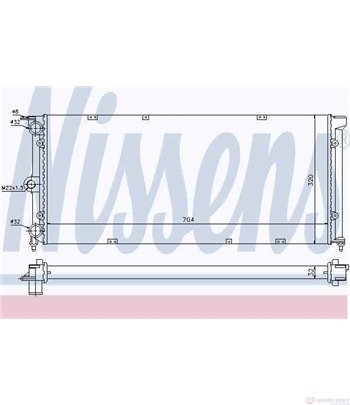 РАДИАТОР ВОДЕН VOLKSWAGEN PASSAT SEDAN (1984-) 1.8 - NISSENS