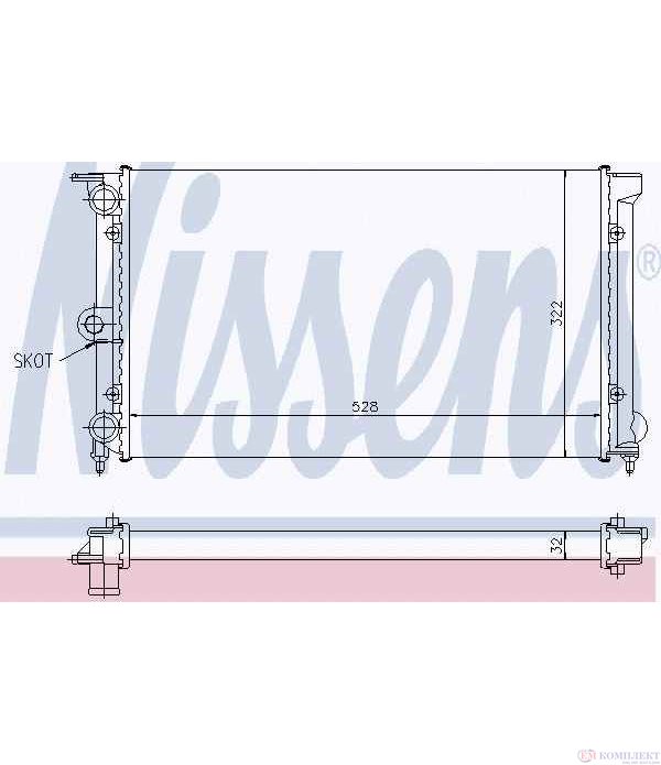 РАДИАТОР ВОДЕН VOLKSWAGEN PASSAT SEDAN (1984-) 1.8 - NISSENS