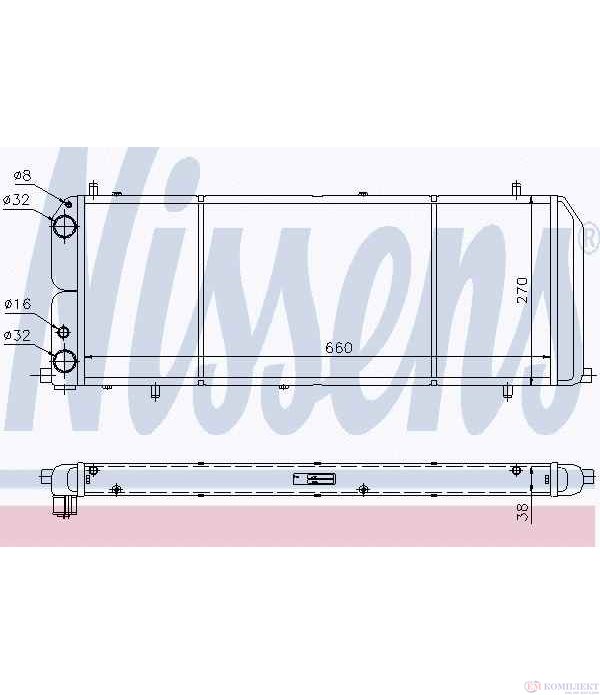 РАДИАТОР ВОДЕН AUDI 100 (1982-) 1.8 - NISSENS