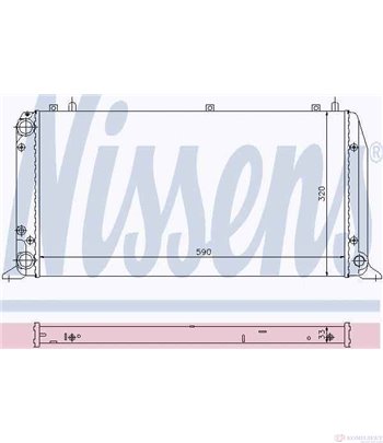 РАДИАТОР ВОДЕН AUDI COUPE (1988-) 1.8 - NISSENS