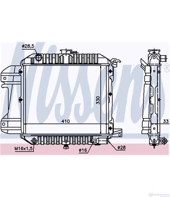 РАДИАТОР ВОДЕН NISSAN CHERRY (1982-) 1.5 - NISSENS