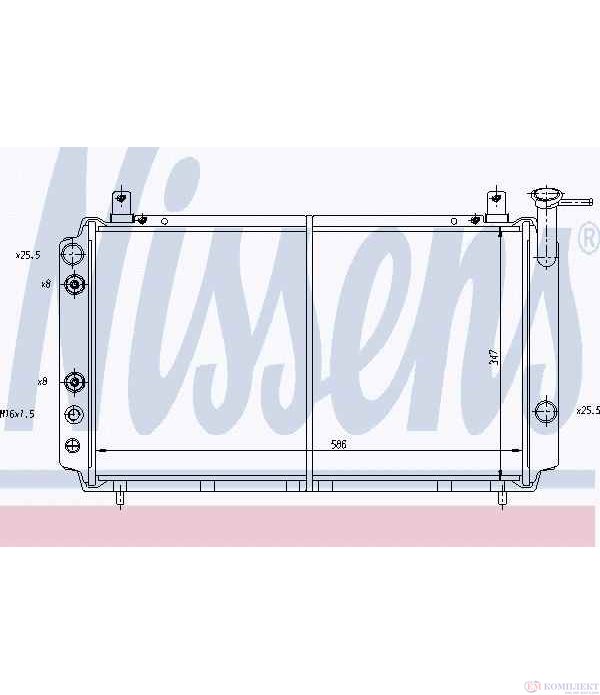 РАДИАТОР ВОДЕН NISSAN SUNNY II COUPE (1986-) 1.6 i - NISSENS