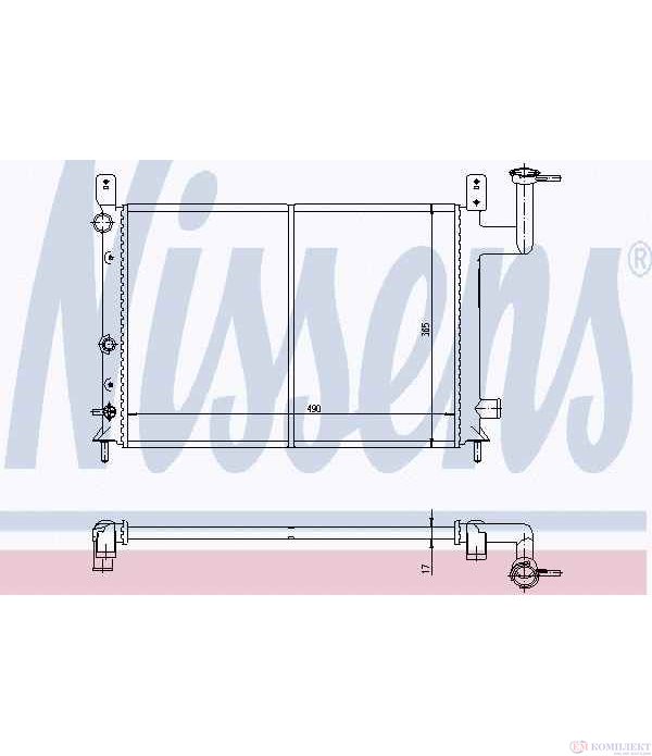 РАДИАТОР ВОДЕН NISSAN SUNNY II COUPE (1986-) 1.6 i - NISSENS