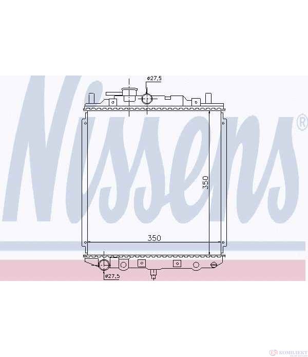 РАДИАТОР ВОДЕН DAIHATSU MOVE (1994-) 0.8 - NISSENS