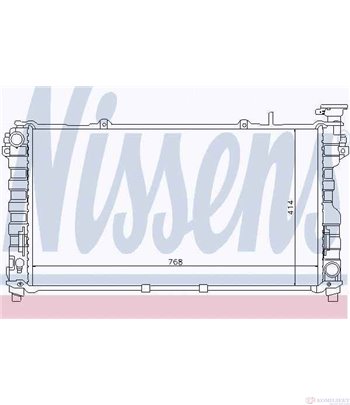 РАДИАТОР ВОДЕН CHRYSLER VOYAGER III (2000-) 3.8 AWD - NISSENS