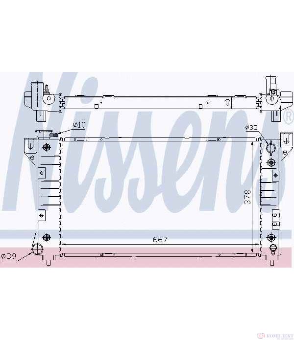 РАДИАТОР ВОДЕН DODGE CARAVAN II (1995-) 3.8 i - NISSENS
